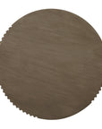 Serenity Textured Round Drum Table - Brown Outdoor Accent Table-Outdoor Side Tables-Seasonal Living-LOOMLAN