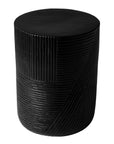 Serenity Textured Side Table 16" - Black Outdoor Accent Table-Outdoor Side Tables-Seasonal Living-LOOMLAN