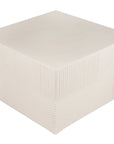 Serenity Textured Square Table 24" - White Outdoor Accent Table-Outdoor Side Tables-Seasonal Living-LOOMLAN