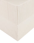 Serenity Textured Square Table 24" - White Outdoor Accent Table-Outdoor Side Tables-Seasonal Living-LOOMLAN