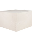 Serenity Textured Square Table 24" - White Outdoor Accent Table-Outdoor Side Tables-Seasonal Living-LOOMLAN