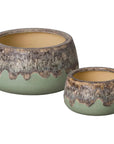 Emissary Shallow Ceramic Round Planter