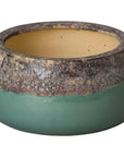 Emissary Shallow Ceramic Round Planter