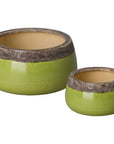 Emissary Shallow Ceramic Round Planter