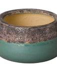 Emissary Shallow Ceramic Round Planter