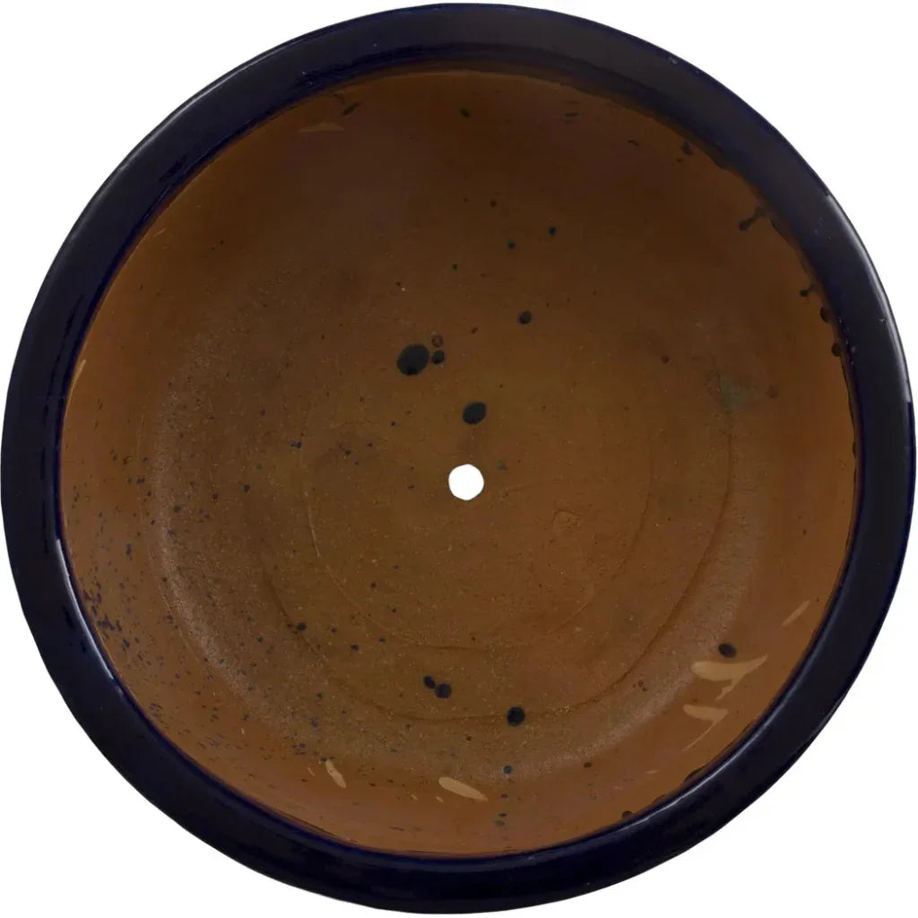 Emissary Shallow Round Ceramic Lip Planter