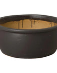 Emissary Shallow Round Ceramic Lip Planter