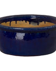Emissary Shallow Round Ceramic Lip Planter