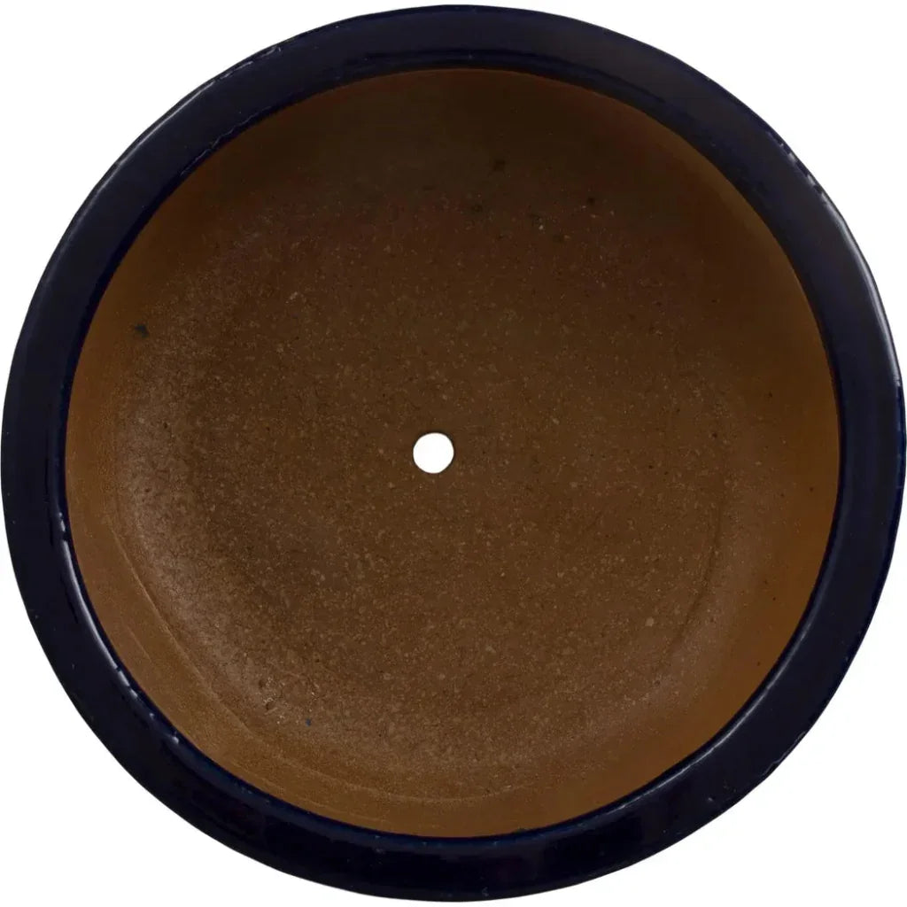 Emissary Shallow Round Ceramic Lip Planter