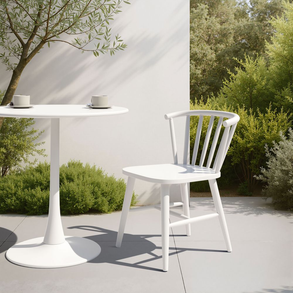 Zuo Modern Shio Aluminum Outdoor Dining Chair Black