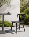 Zuo Modern Shio Aluminum Outdoor Dining Chair Black