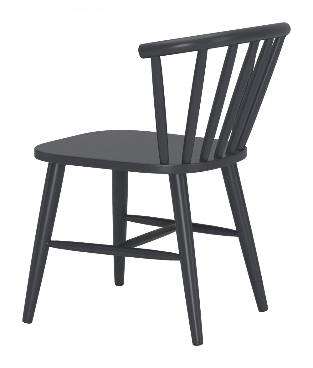 Zuo Modern Shio Aluminum Outdoor Dining Chair Black