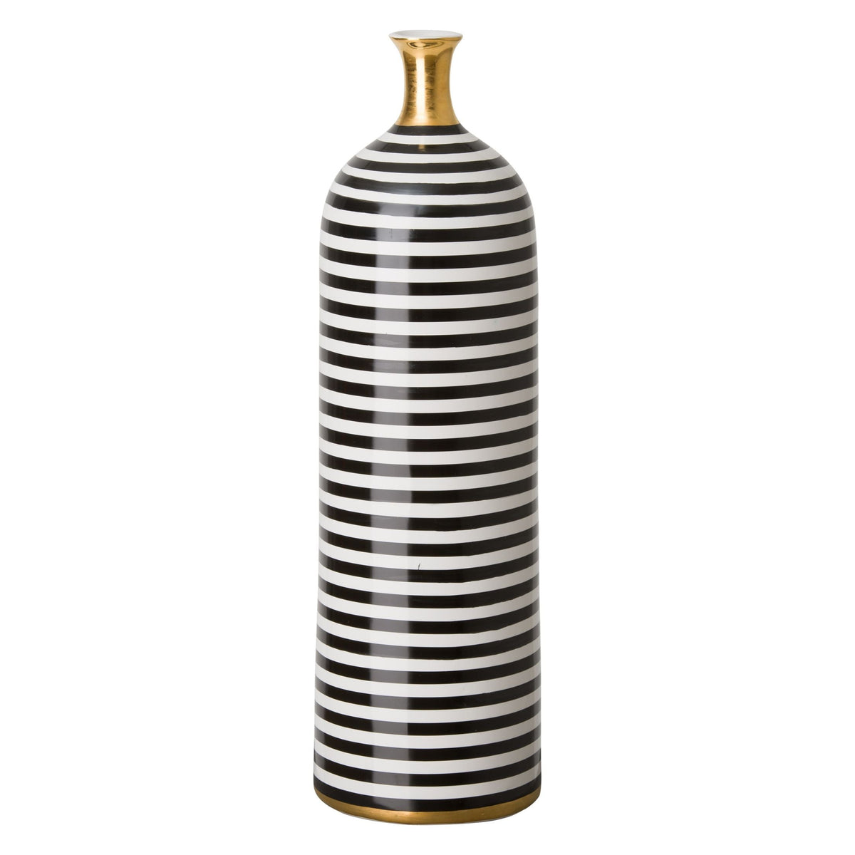 Emissary Siena White Stripe Ceramic Bottle
