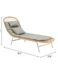 Zuo Modern Skim Olefin Fabric Outdoor Chaise Lounge