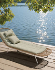 Zuo Modern Skim Olefin Fabric Outdoor Chaise Lounge