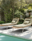 Zuo Modern Skim Olefin Fabric Outdoor Chaise Lounge