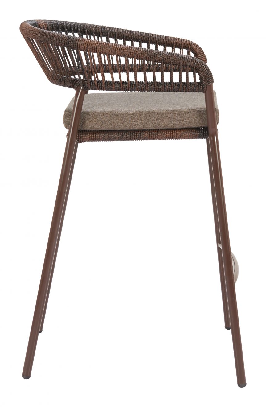 Zuo Modern Skye Olefin Fabric Outdoor Barstool 2PC