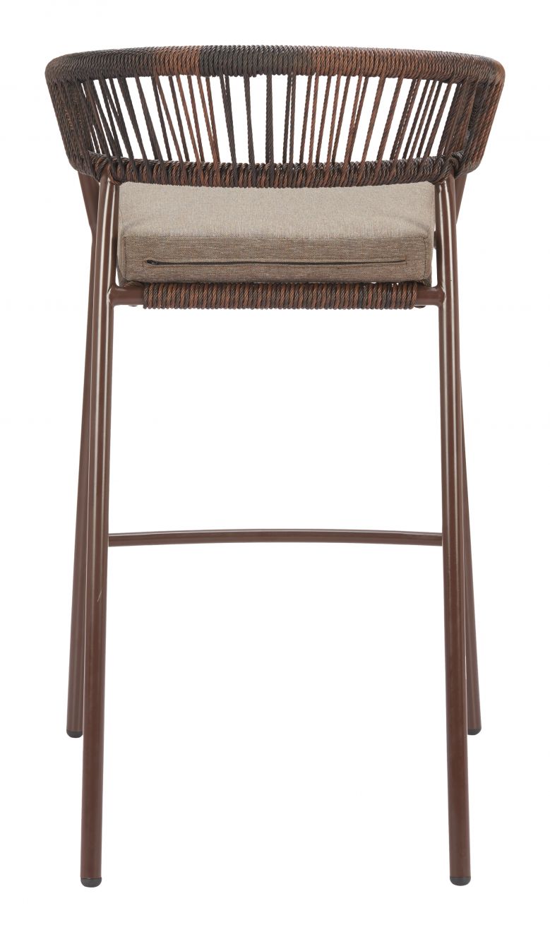 Zuo Modern Skye Olefin Fabric Outdoor Barstool 2PC