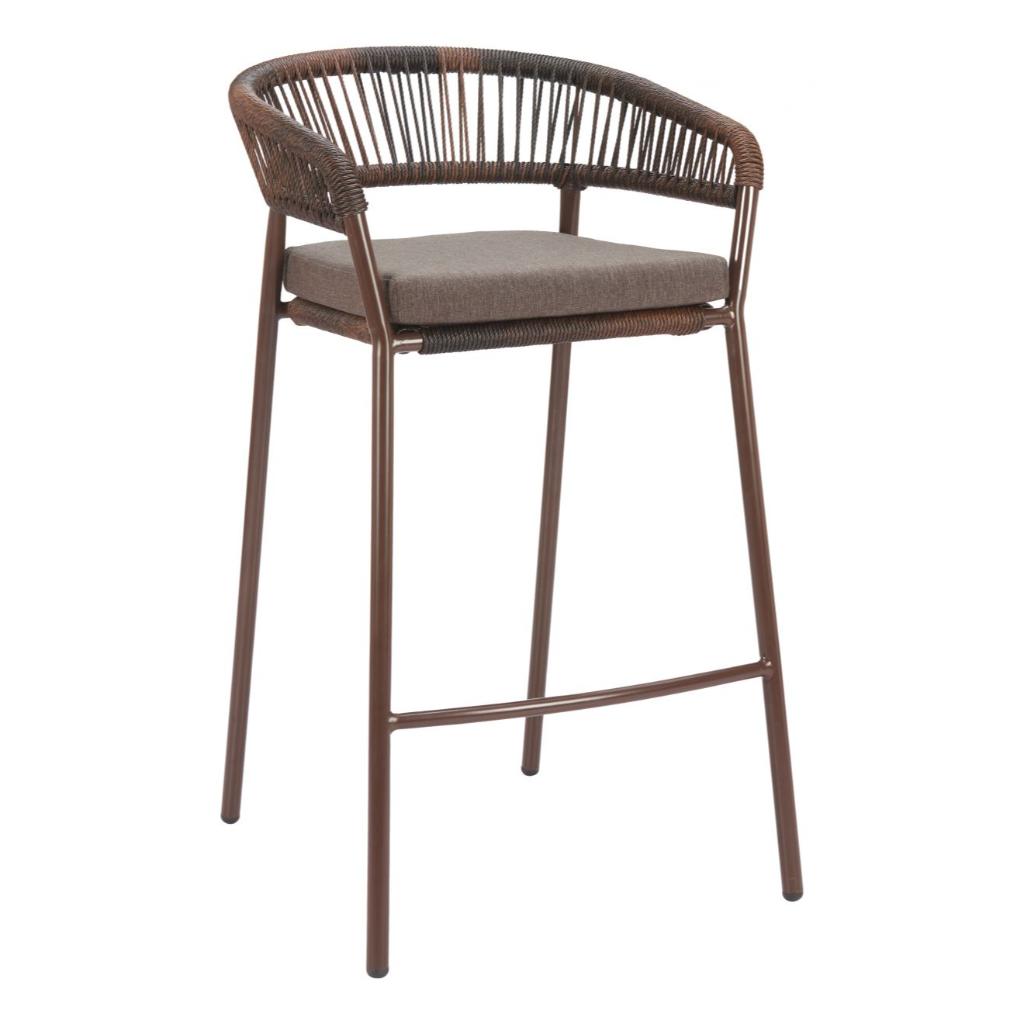 Zuo Modern Skye Olefin Fabric Outdoor Barstool 2PC