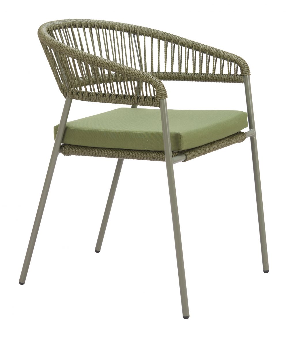 Zuo Modern Skye Olefin Fabric Outdoor Dining Chair 2PC