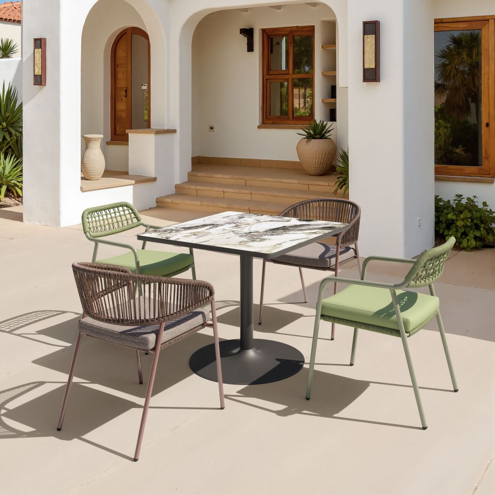 Zuo Modern Skye Olefin Fabric Outdoor Dining Chair 2PC