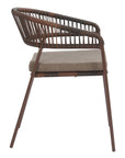 Zuo Modern Skye Olefin Fabric Outdoor Dining Chair 2PC