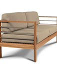 SoHo 3-Person Teak Outdoor Sofa with Sunbrella Cushions-Outdoor Sofas & Loveseats-HiTeak-Taupe-LOOMLAN