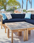 HiTeak SoHo Outdoor Sectional Corner with Sunbrella Cushion
