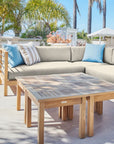 HiTeak SoHo Outdoor Sectional Corner with Sunbrella Cushion