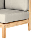 HiTeak SoHo Outdoor Sectional Corner with Sunbrella Cushion