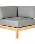HiTeak SoHo Outdoor Sectional Corner with Sunbrella Cushion