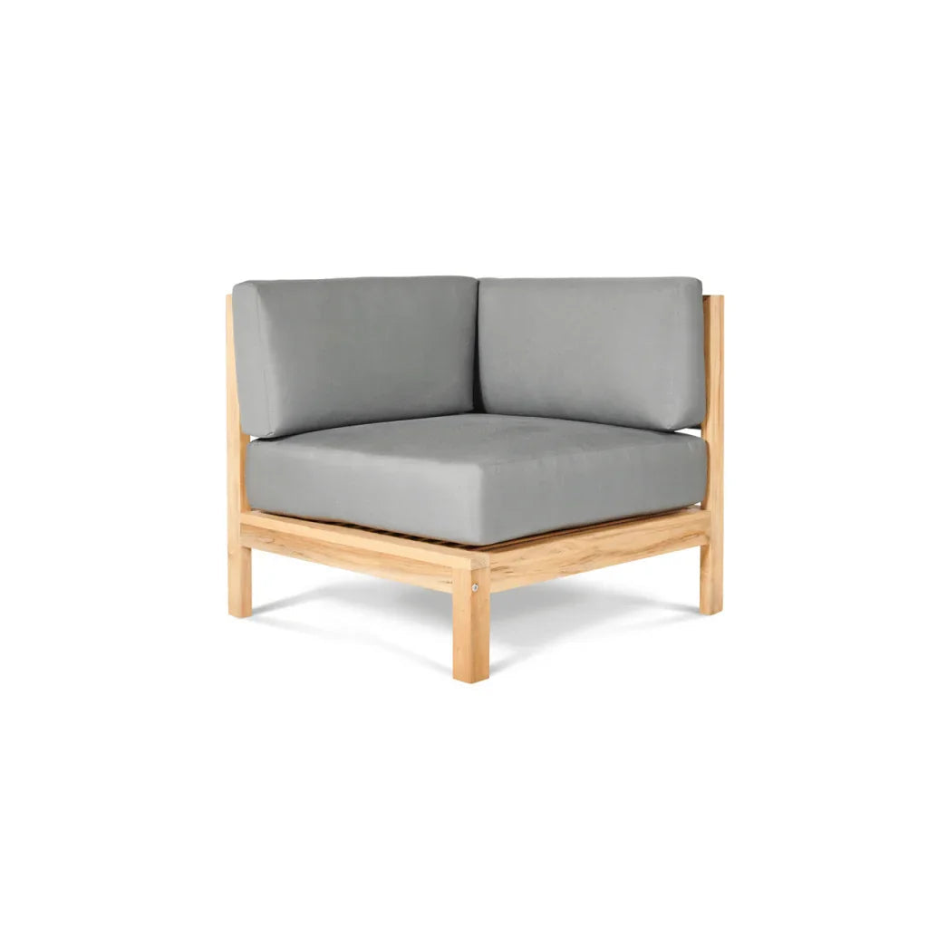 HiTeak SoHo Patio Sectional Deep Sofa Set with Sunbrella 7PC