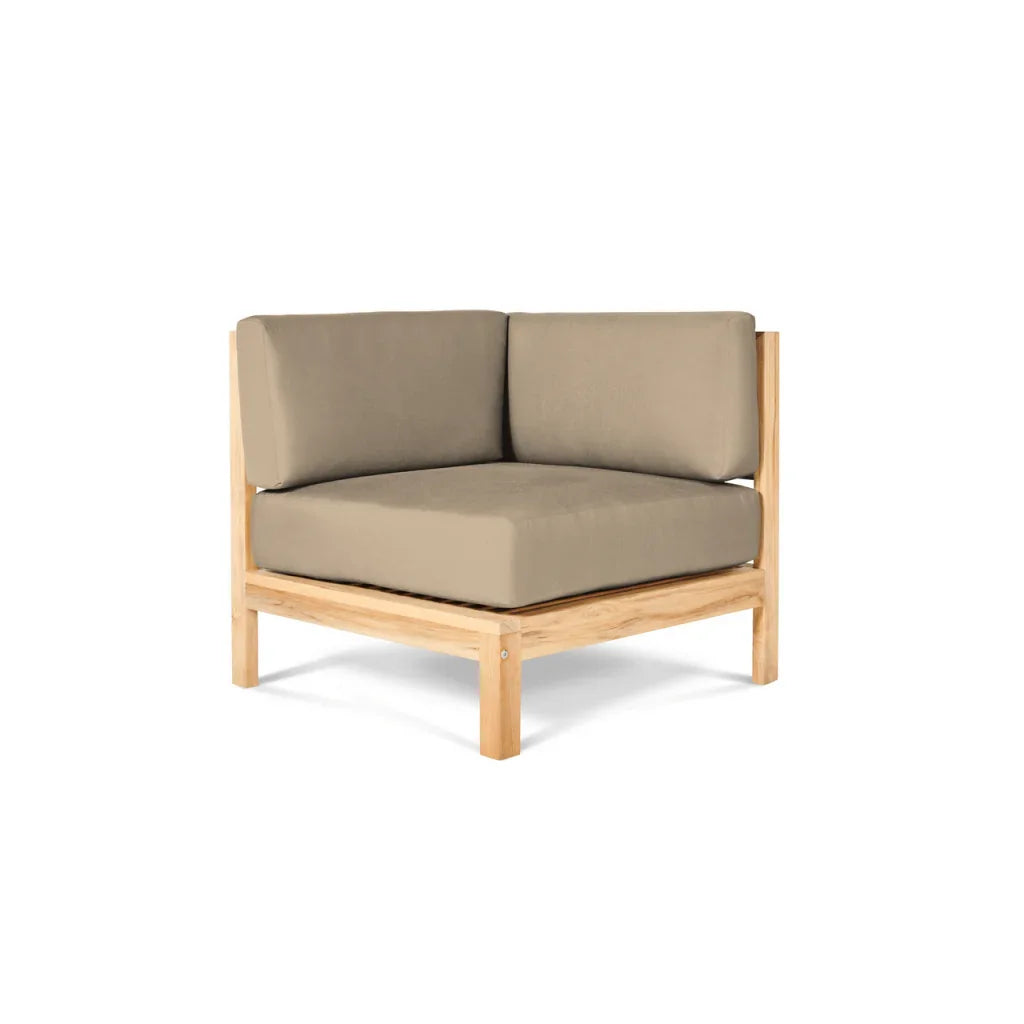 HiTeak SoHo Patio Sectional Deep Sofa Set with Sunbrella 7PC