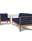 HiTeak SoHo Teak Outdoor Club Chair Sunbrella Cushion