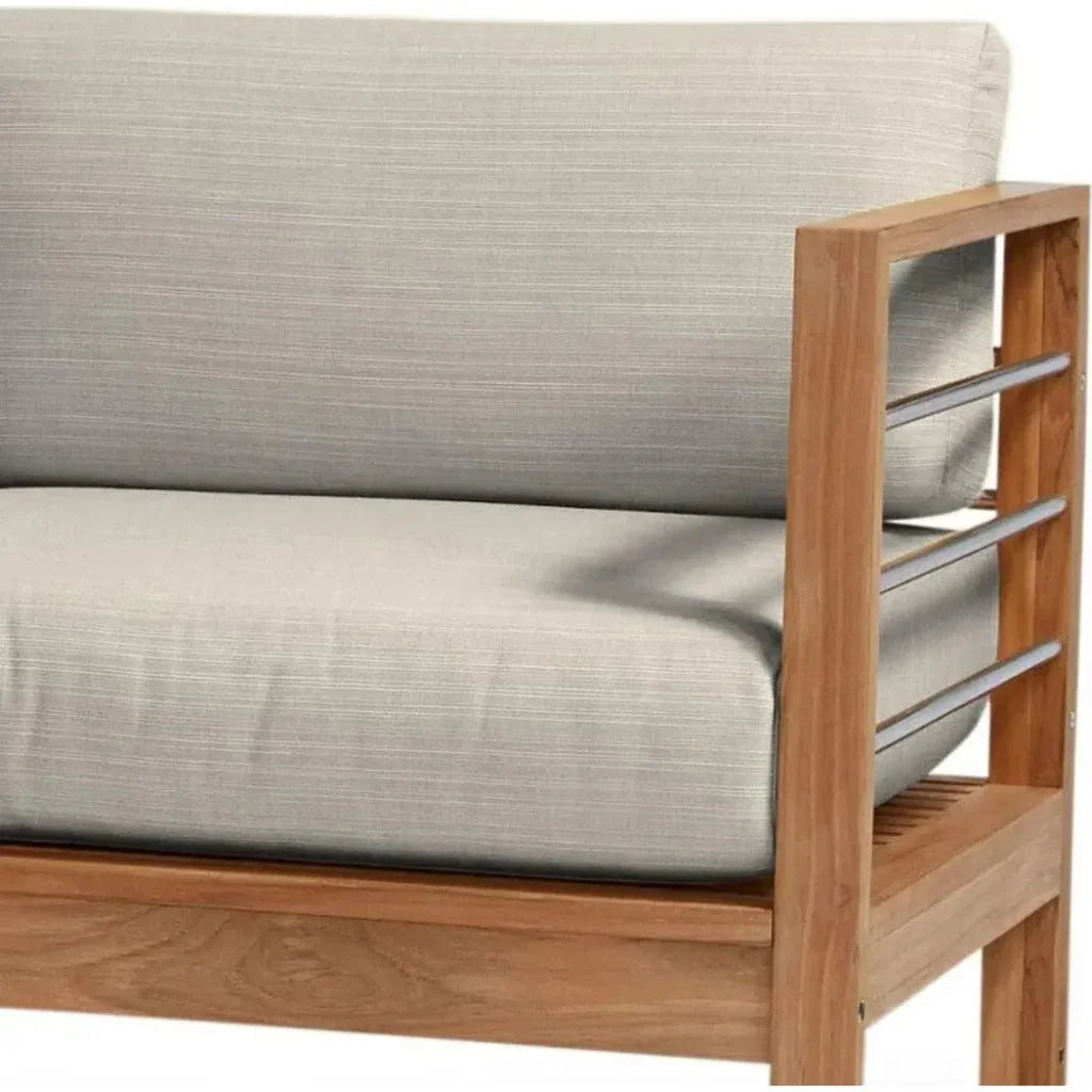 HiTeak SoHo Teak Outdoor Club Chair Sunbrella Cushion
