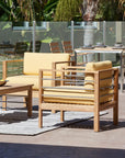 HiTeak SoHo Teak Outdoor Club Chair Sunbrella Cushion