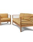 HiTeak SoHo Teak Outdoor Club Chair Sunbrella Cushion