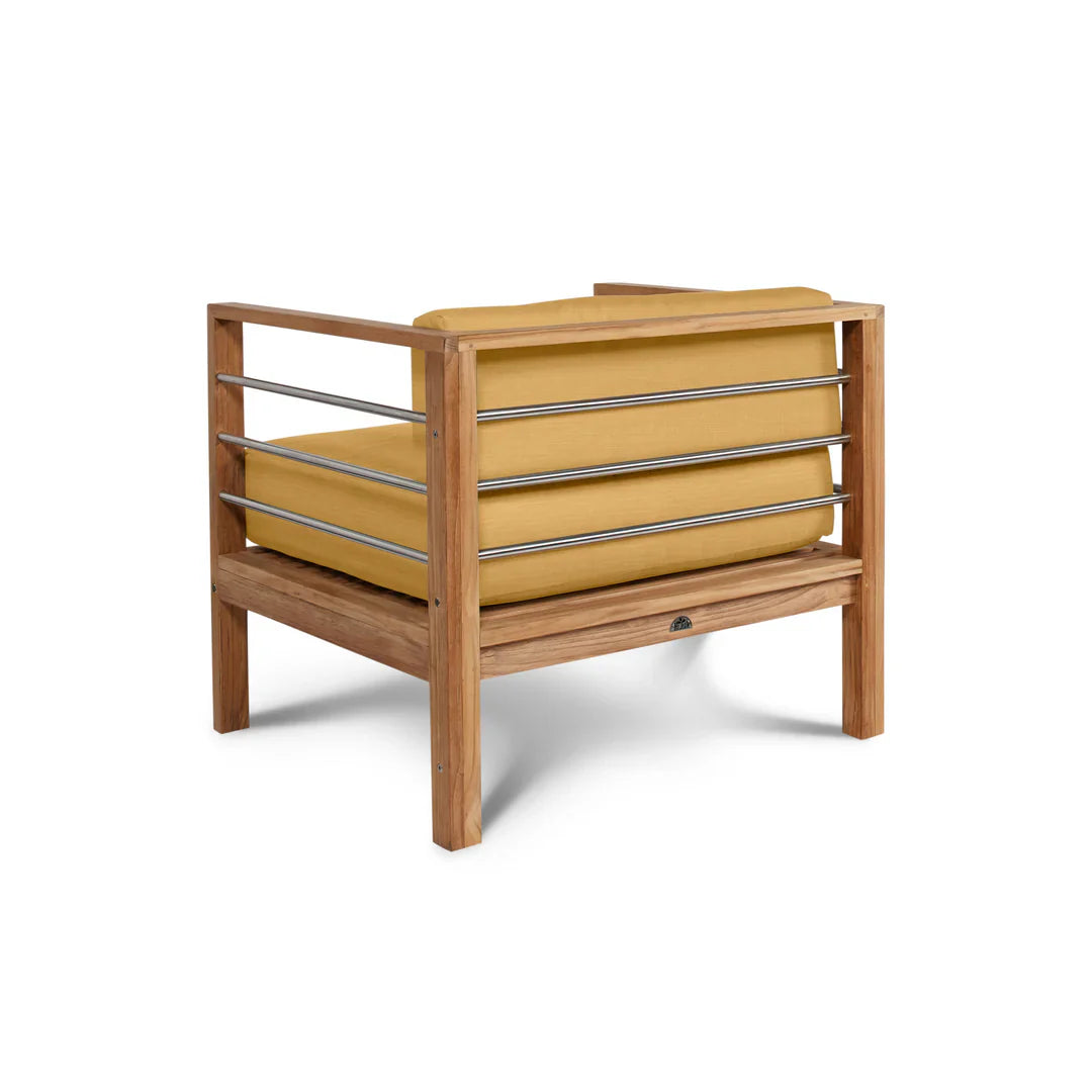 HiTeak SoHo Teak Outdoor Club Chair Sunbrella Cushion
