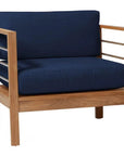 HiTeak SoHo Teak Outdoor Club Chair Sunbrella Cushion