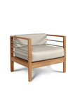 HiTeak SoHo Teak Patio Deep Sofa Set with Sunbrella 4PC