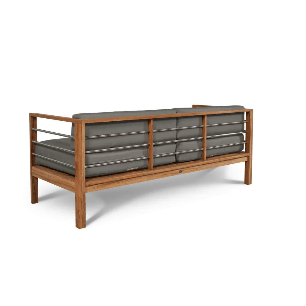 HiTeak SoHo Teak Patio Deep Sofa Set with Sunbrella 4PC