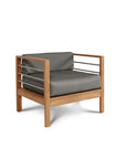 HiTeak SoHo Teak Patio Deep Sofa Set with Sunbrella 4PC