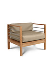 HiTeak SoHo Teak Patio Deep Sofa Set with Sunbrella 4PC