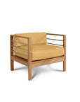 HiTeak SoHo Teak Patio Deep Sofa Set with Sunbrella 4PC