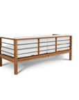 HiTeak SoHo Three Person Patio Sofa with Sunbrella Cushion