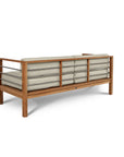 HiTeak SoHo Three Person Patio Sofa with Sunbrella Cushion