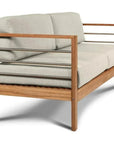 HiTeak SoHo Three Person Patio Sofa with Sunbrella Cushion