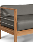 HiTeak SoHo Three Person Patio Sofa with Sunbrella Cushion