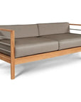 HiTeak SoHo Three Person Patio Sofa with Sunbrella Cushion