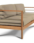 HiTeak SoHo Three Person Patio Sofa with Sunbrella Cushion